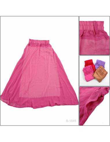 Rok Panjang Chiffon Polos Cewek Saku Samping...