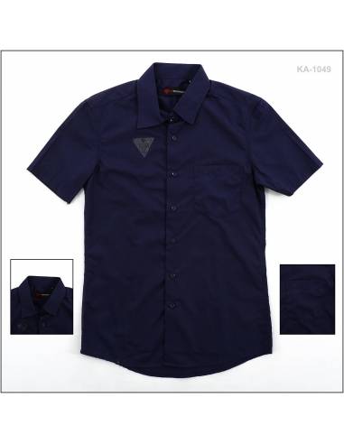 Kemeja Formal Cowok Slim Fit Lengan Pendek Buzz S