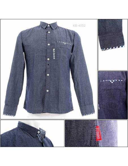 Kemeja Cowok Lengan Panjang Gabrielle S-XL