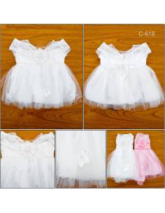 Gaun/Dress Anak Cewek Model Sabrina Little Dove All Size