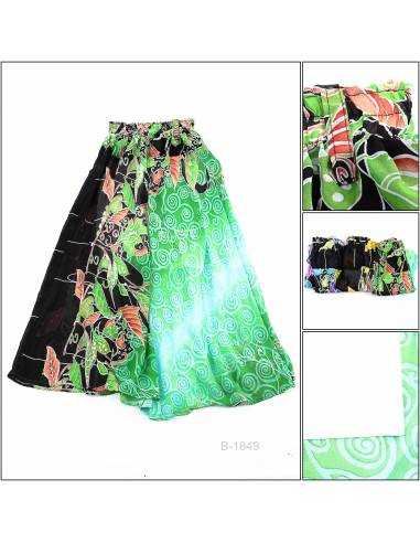 Rok Panjang/Long Skirt Motif Daun Mode Mode All...