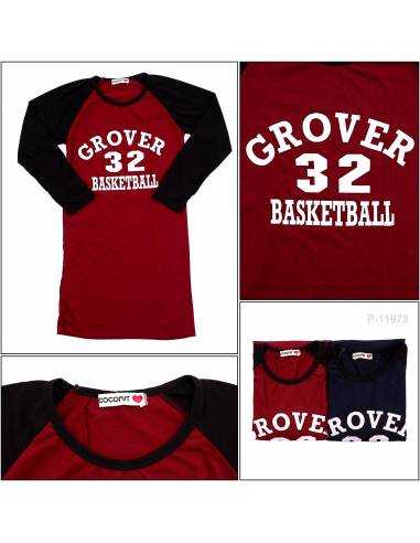 Kaos Oblong Cewek Reglan Lengan Panjang Cocomit