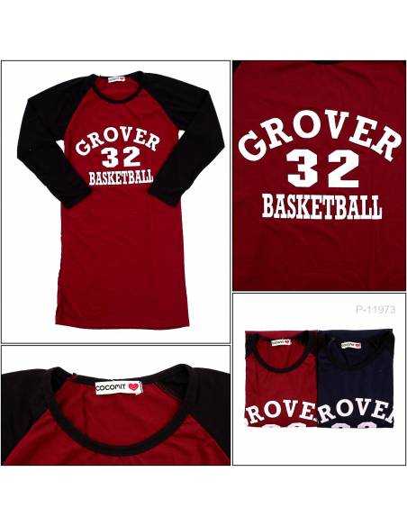 Kaos Oblong Cewek Reglan Lengan Panjang Cocomit