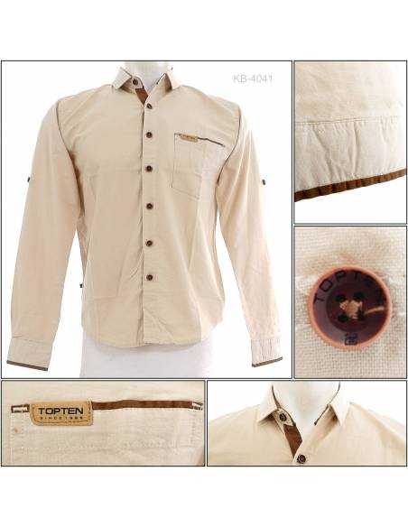 Kemeja Cowok Lengan Panjang Topten M-XL