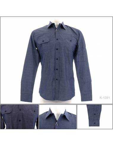Kemeja Formal Cowok Slim Fit Lengan Panjang...