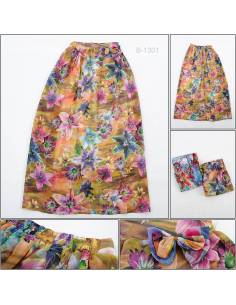 Rok Panjang/Long Skirt  Motif Bunga Monggi All Size