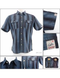 Kemeja Cowok Casual Lengan Pendek Reguler Emba M-XL