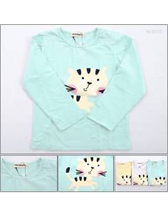 T-shirt/Kaos Oblong Anak Cewek Lengan Panjang Yikamai M-2XL