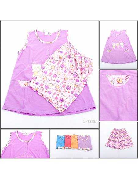 Baby Doll/Night Gown/Baju Tidur Cewek Tanpa Lengan Anne Claire All Size