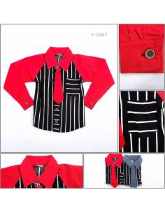 Kemeja Anak Cowok Lengan Panjang Xiaozhuminu 1-3