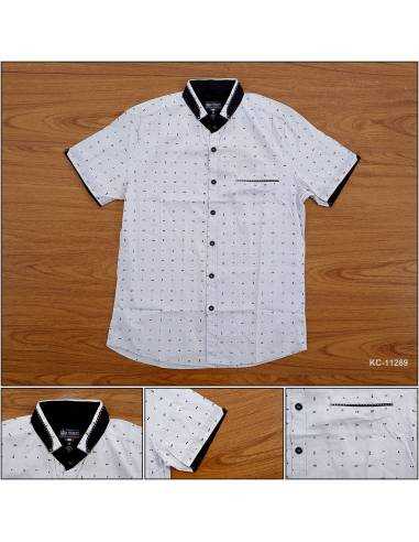 Kemeja Cowok Slim Fit Lengan Pendek Tom...