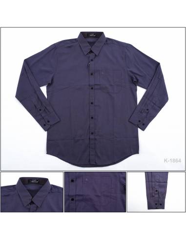 Kemeja Formal Cowok Regular Lengan Panjang  Polo L