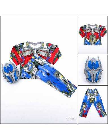 Setelan Kaos Anak Cowok+Topeng Lengan Panjang...