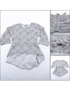 Atasan Blus Cewek Motif Lengan Panjang Mikka All Size