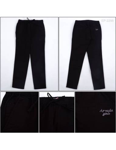 Celana Panjang Katun Cewek Hitam Arvada 2XL-4L