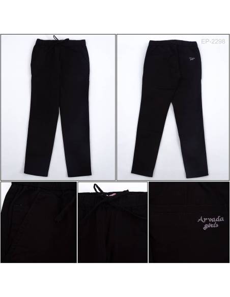 Celana Panjang Katun Cewek Hitam Arvada 2XL-4L