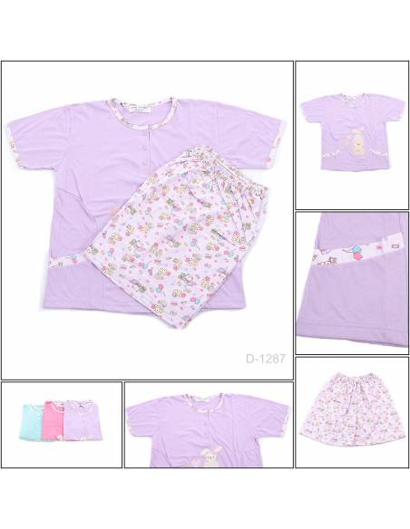 Baby Doll/Night Gown/Baju Tidur Cewek Lengan Pendek Anne Claire All Size