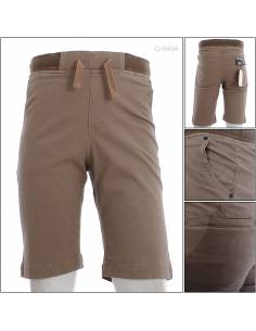 Celana Pendek Cowok Rib Kolor Coklat Muda ERCE