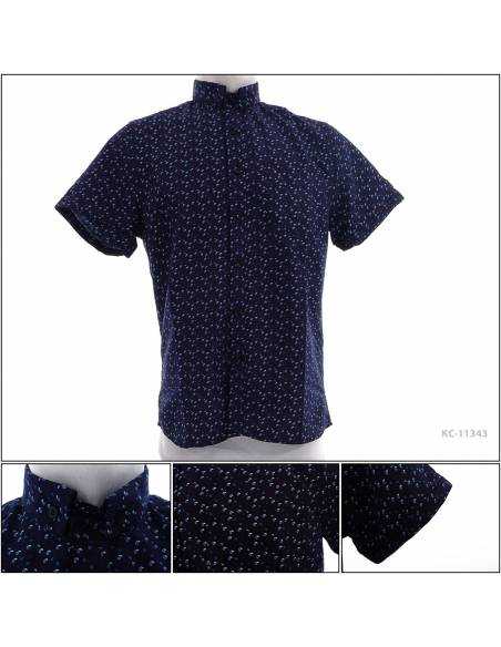 Kemeja Cowok Slim Fit Lengan Pendek Volup M-XL