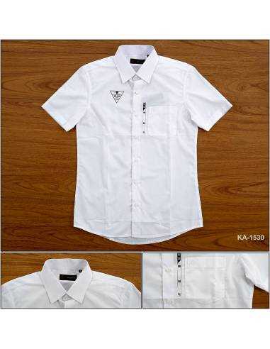 Kemeja Formal Cowok Slim Fit Lengan Pendek Buzz...