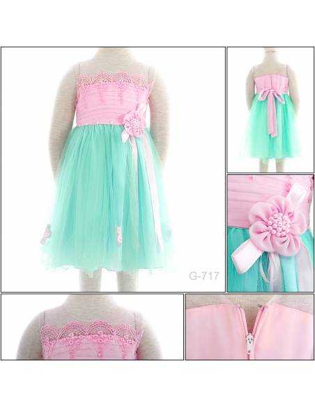 Gaun Anak Cewek/Gaun Pesta/Children Party Dress Merah Muda Little Bird 4-7