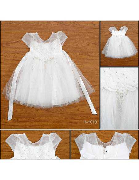 Gaun Pesta Anak Cewek/Clothes Party Dress Putih Little Bird 1-3