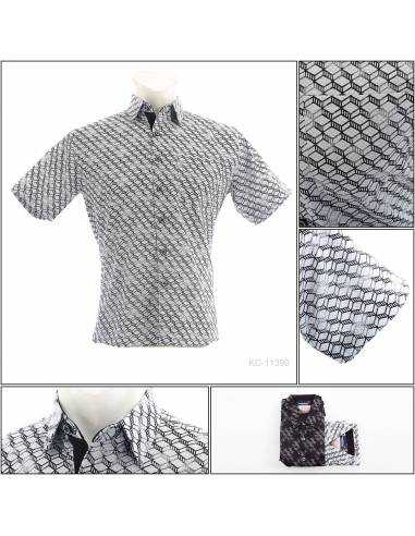 Kemeja Cowok Slim Fit Lengan Pendek Maxmillian...