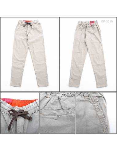 Celana Panjang Katun Cewek Abu Muda Bif One 28-30