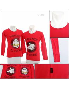 Kaos Oblong Couple Lengan Panjang Cas All Size
