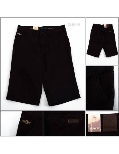 Celana Pendek Cowok Katun Hitam Elviti 28-32