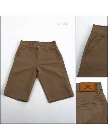 Celana Pendek Cowok Katun Coklat Muda  YM...