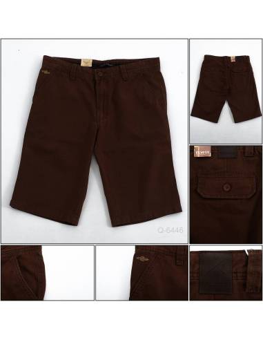 Celana Pendek Cowok Katun Hijau Tua Elviti 33 - 38