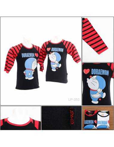 Kaos Oblong Couple Lengan Pendek 3/4 Cas All Size