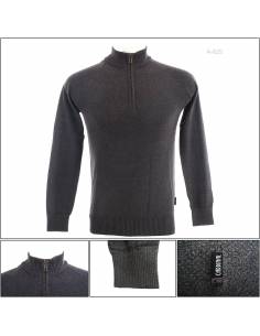 Jaket/Sweater Rajut Cowok/Cewek Leher Tinggi Abu-Abu...