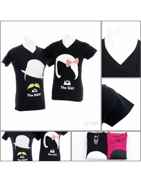 Kaos Oblong Couple Lengan Pendek Milk Shake All Size