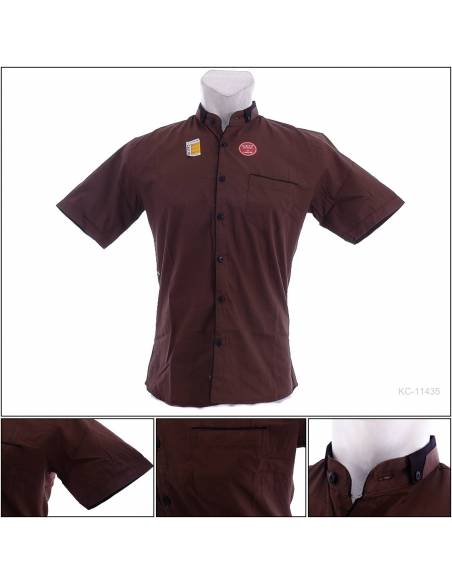Kemeja Cowok Slim Fit Lengan Pendek Calcio M-2XL