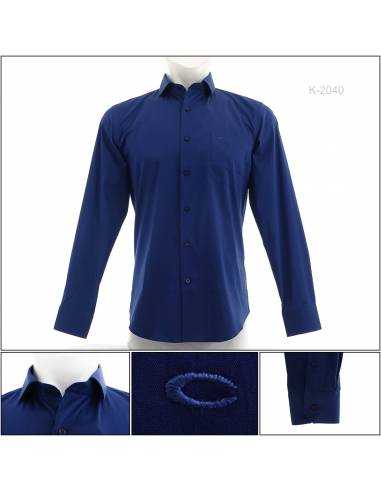 Kemeja Formal Cowok Slim Fit Lengan Panjang...
