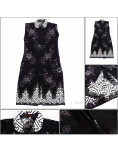 Outer Cewek Tanpa Lengan Batik M-2XL