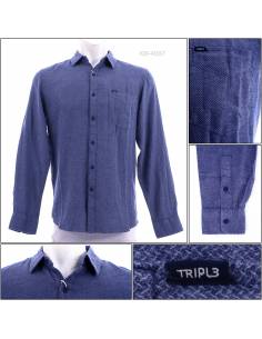 Kemeja Cowok Lengan Panjang Triple S-XL