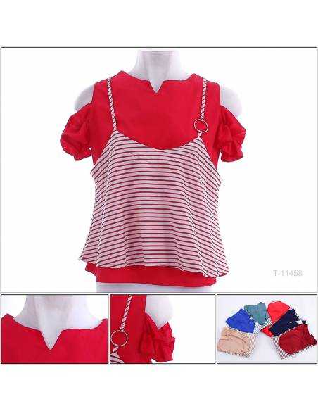 Atasan Cewek Sabrina Lengan Pendek Nathaniah All Size