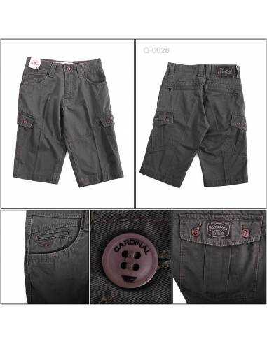 Celana Pendek Cowok Cargo Abu Tua Cardinal 27-32