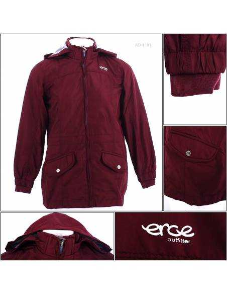 Jaket Parasit Cewek Merah Tua Erce M-XL