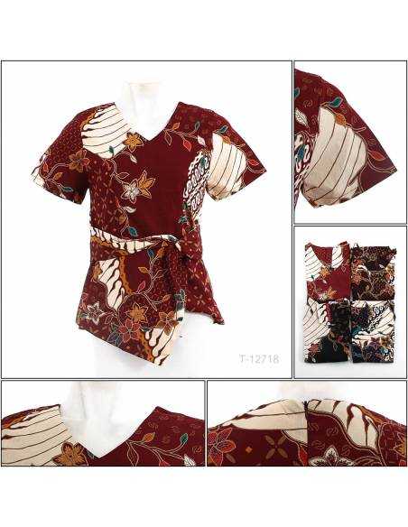 Atasan Batik Cewek Lengan Pendek Bravos All Size