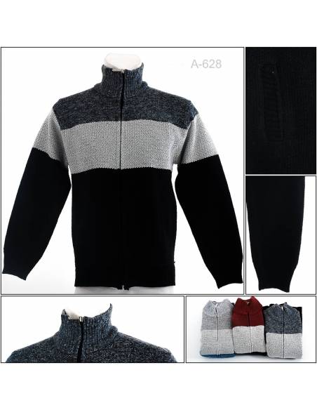 Jaket/Sweater Rajut Leher Tinggi Cowok/Cewek Alpheus L-3XL