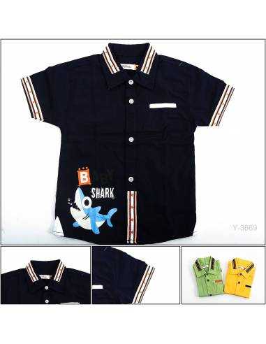 Kemeja Anak Cowok Lengan Pendek Benri S-M