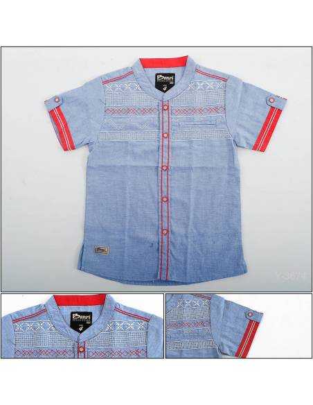 Kemeja Muslim Anak Cowok Lengan Pendek Benri 4-8