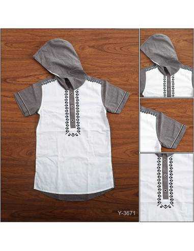 Kemeja Muslim Anak Cowok Lengan Pendek Benri 4-8