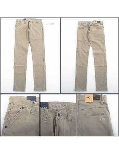 Celana Katun Panjang Cowok Coklat Muda Erce 27-32