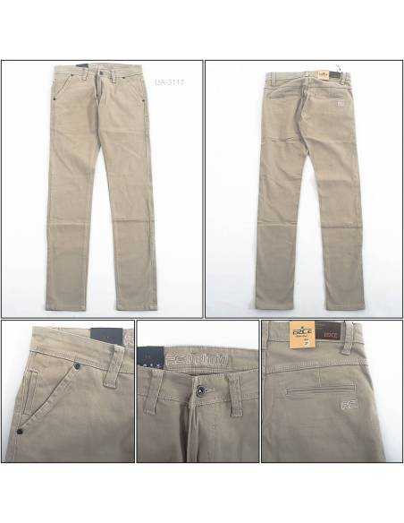 Celana Katun Panjang Cowok Coklat Muda Erce 27-32