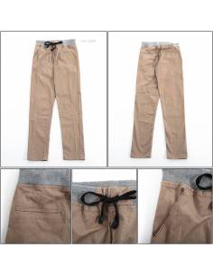 Celana Panjang Katun Slim Fit Cowok Rib Color YM 28-32